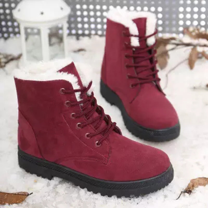 Women Boots Winter Ankle Boots Snow Boots Warm Plush Shoes