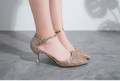 pumps high heels women shoes bling pumps toe heels
