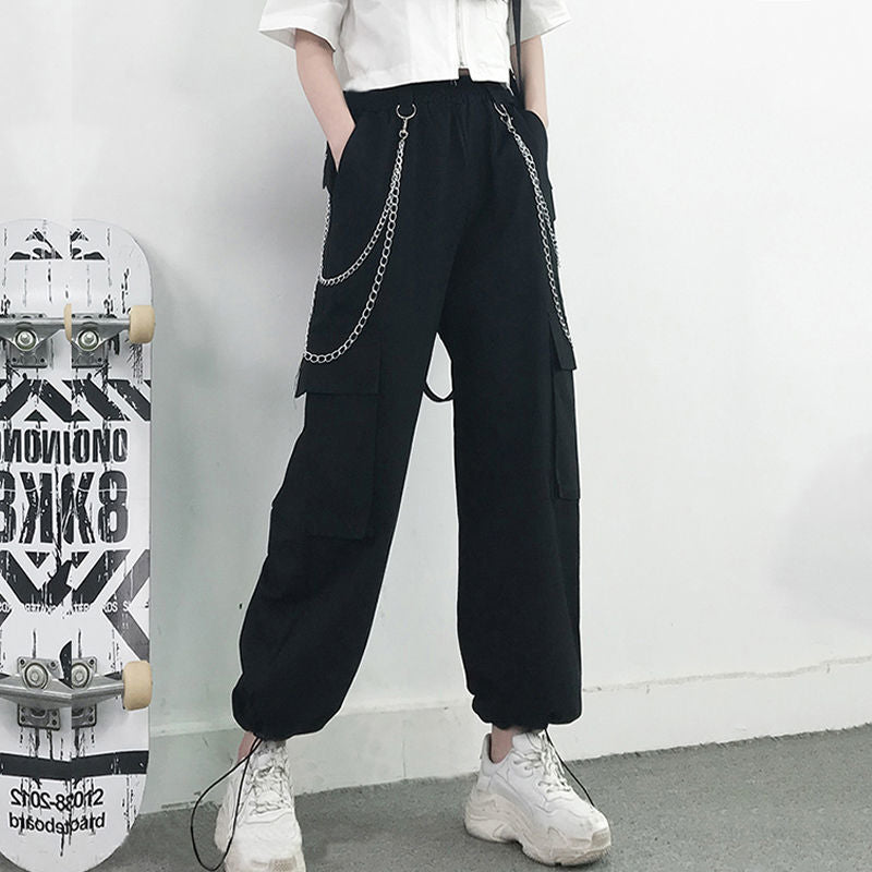 Women Pants Pockets Long Trousers