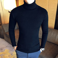 Men Turtleneck Sweaters and Pullovers Knitted Sweater Pullover Wool