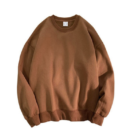 Woman O-Neck Sweatshirt Loose Fit Hoodie Velvet Pullover