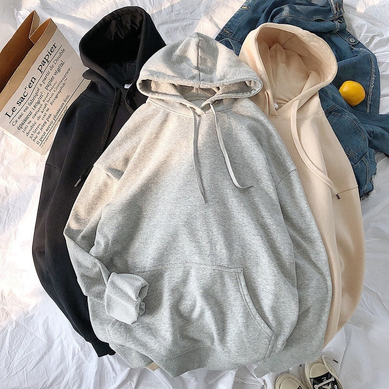 Hoodies Fleece Oversized Pocket Hooded Casual Sweatshirt