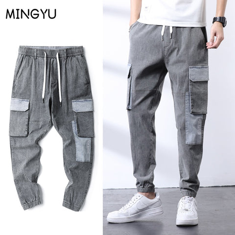 Baggy Jeans Men Streetwear Multi-Pockets Cargo Men