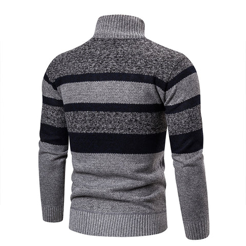 Cardigan Men Sweaters Jackets Coats Striped Knitted Cardigan Slim Fit Sweaters