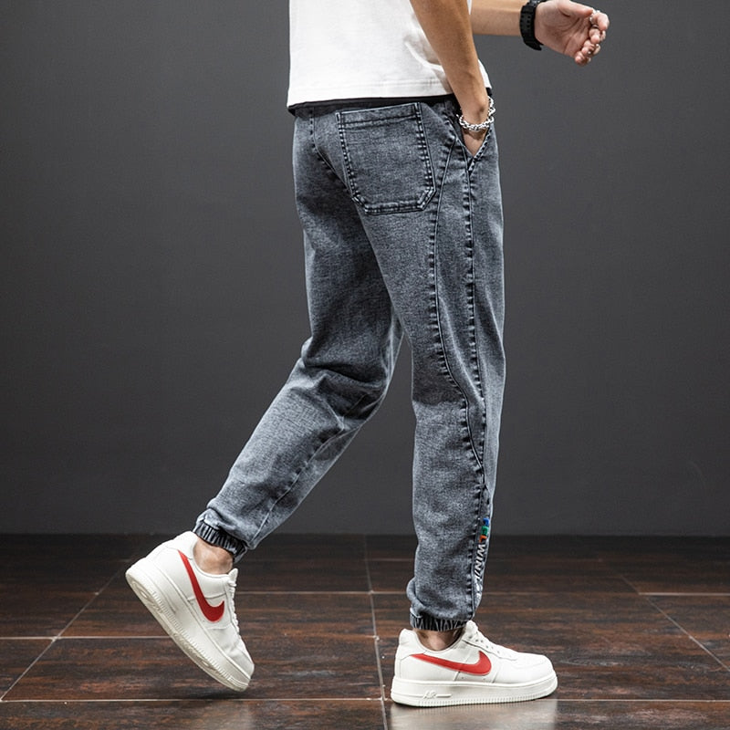 Jeans Men Denim Jogger Pants Men Baggy Harem Jean Trousers