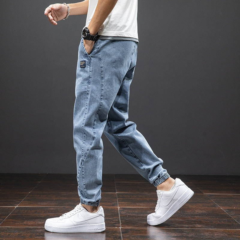 Jeans Men Denim Jogger Pants Men Baggy Harem Jean Trousers