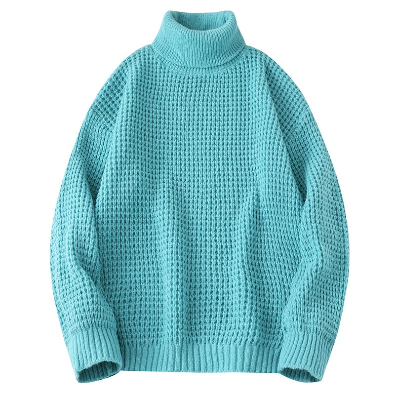 Knitted Sweater Men Casual Jumper Male Fashion Turtleneck Sweaters