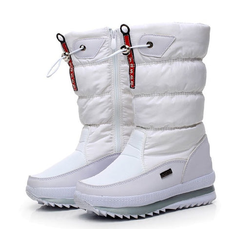 Women Snow Boots Thick Plush Waterproof Non-slip Boots Warm Fur