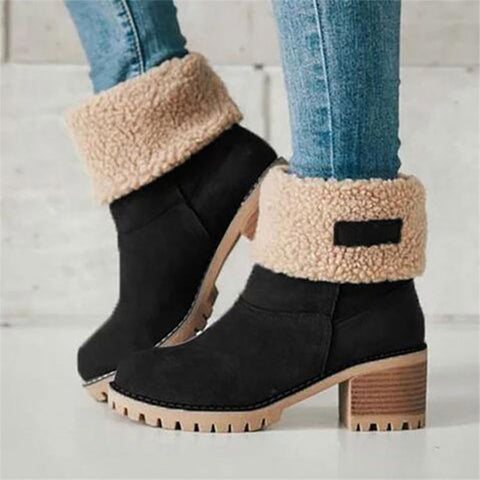 Women Winter Fur Warm Snow Boots wool Ankle Boot Comfortable Shoes Mid Boots
