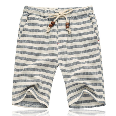 Linen Casual Men Shorts Comfortable Male Beach Shorts