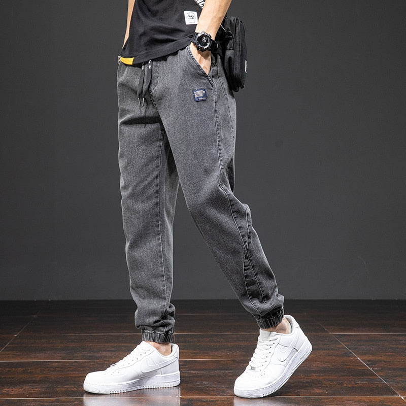 Jeans Men Denim Jogger Pants Men Baggy Harem Jean Trousers