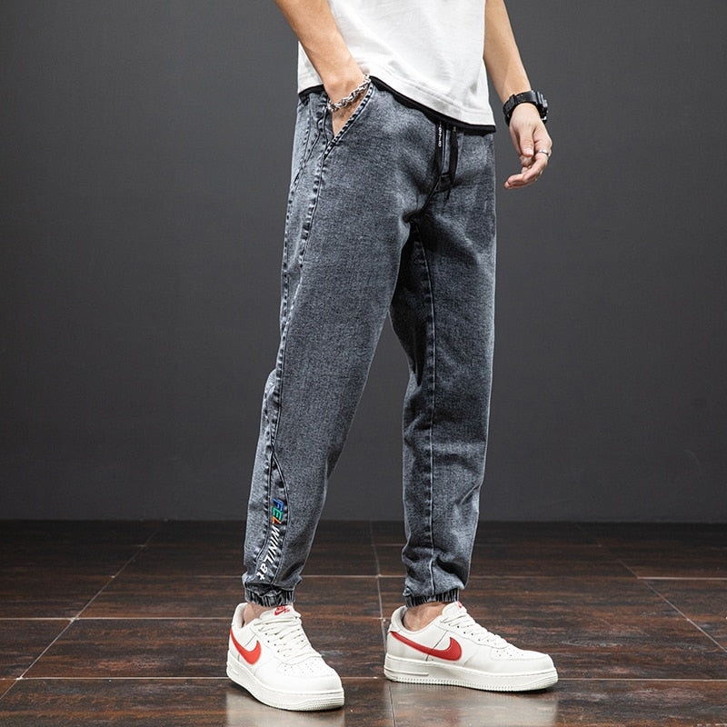 Jeans Men Denim Jogger Pants Men Baggy Harem Jean Trousers