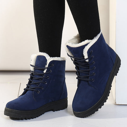 Women Boots Winter Ankle Boots Snow Boots Warm Plush Shoes