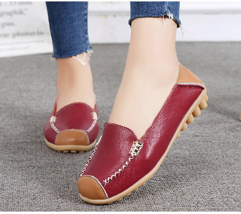 Shoes Woman Genuine Women Flats Shoe Slip On Women's Loafers