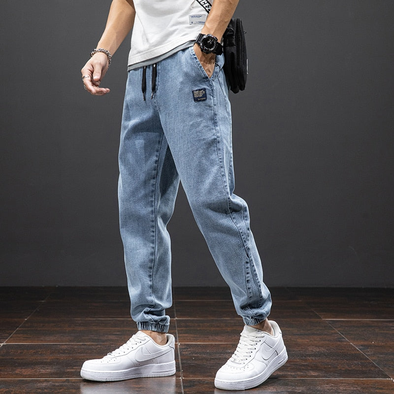 Jeans Men Denim Jogger Pants Men Baggy Harem Jean Trousers