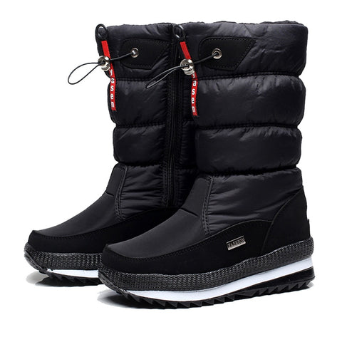 Women Snow Boots Thick Plush Waterproof Non-slip Boots Warm Fur