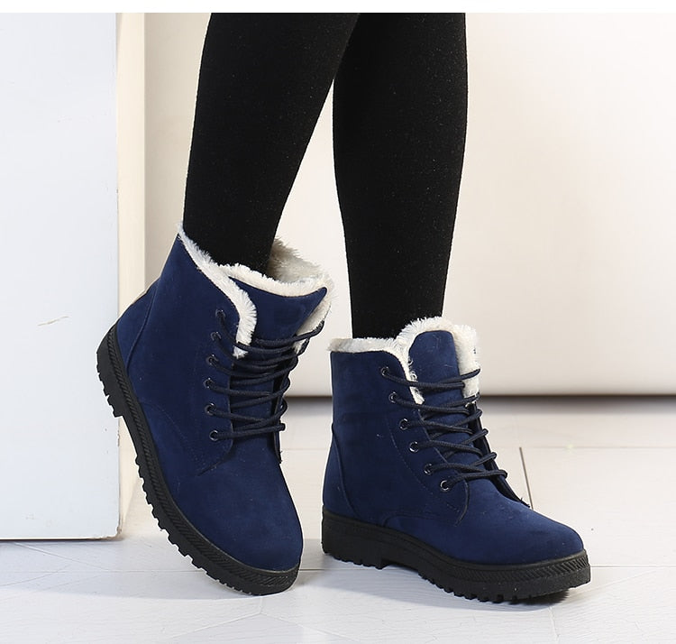 Women Boots Winter Ankle Boots Snow Boots Warm Plush Shoes