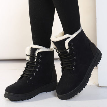 Women Boots Winter Ankle Boots Snow Boots Warm Plush Shoes