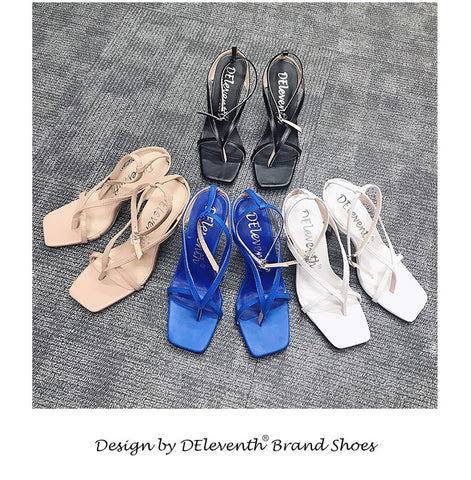 Women Shoes Pumps Sandals High Heels Flip Flops Ankle Strap Square Toe