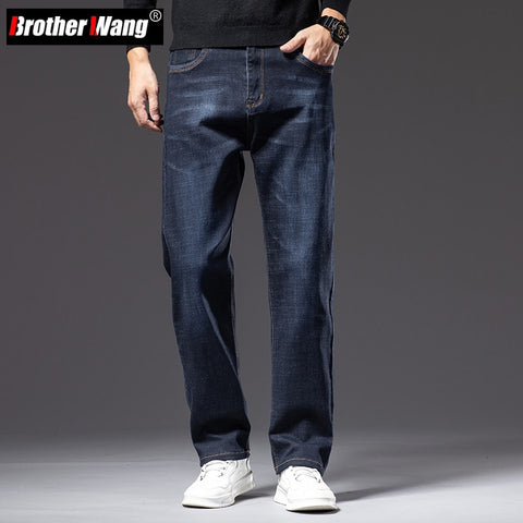 Straight-leg Brand Jeans Classic Style Business Casual