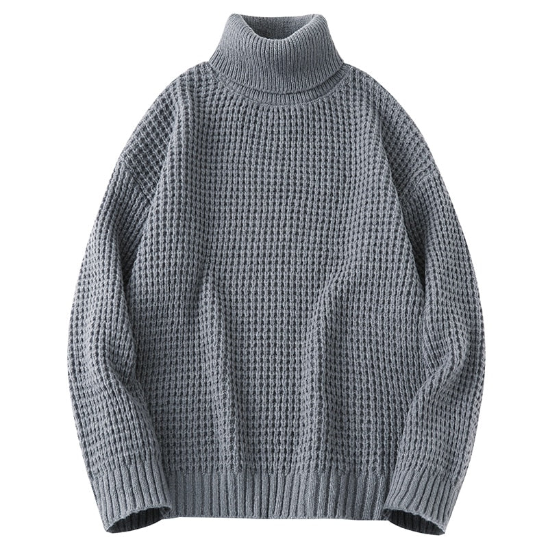 Knitted Sweater Men Casual Jumper Male Fashion Turtleneck Sweaters