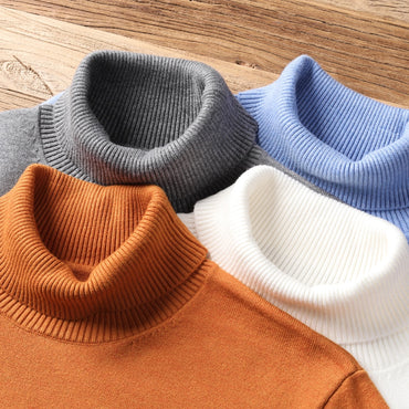 Men Warm Turtleneck Sweater Casual Comfortable Pullover Thick Sweater