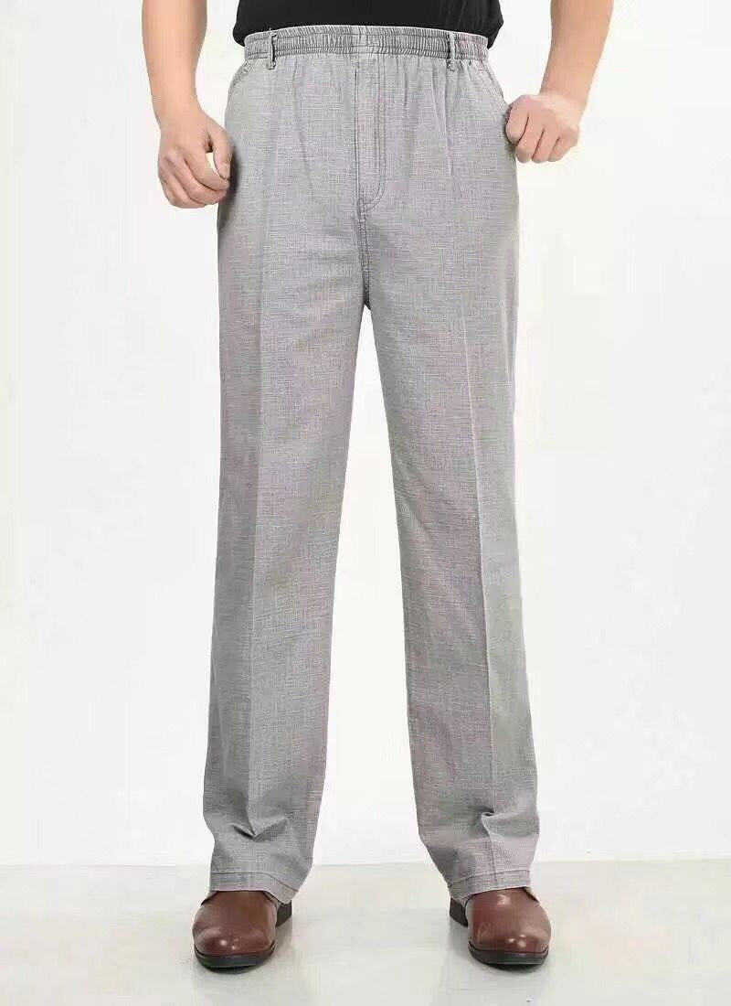 Men Business Pants Pockets Soft Comfortable Trousers