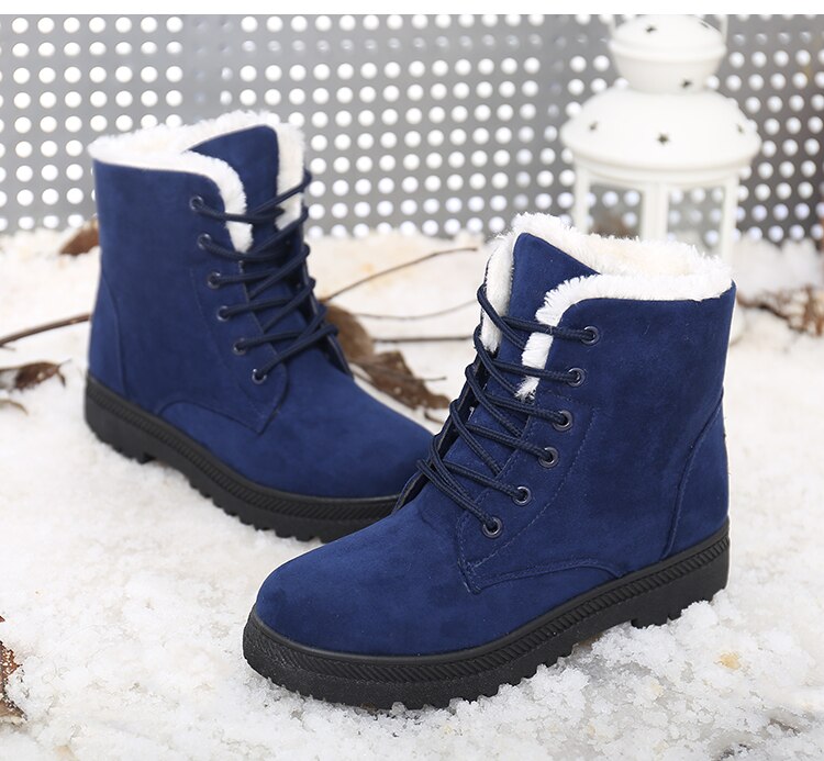 Women Boots Winter Ankle Boots Snow Boots Warm Plush Shoes