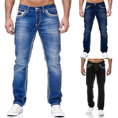 New Jeans Men's Straight Classic Jeans Loose Wide-Leg Trousers