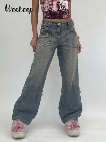 Baggy Jeans Women High Waist Pants Straight Leg Jeans