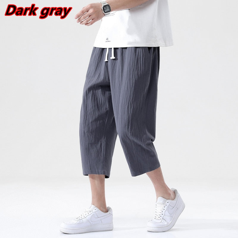 Pants Men Wild Loose Linen Pants Straight Trousers