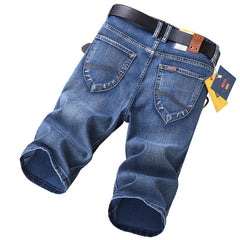 Men Short Jeans Casual Slim Fit High Quality Elastic Denim Shorts
