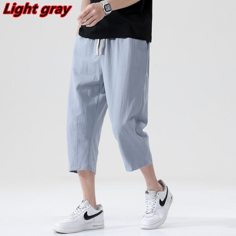 Pants Men Wild Loose Linen Pants Straight Trousers