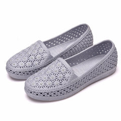 Flats Shoes Women Hollow Out Slip on Loafers Sandals Shallow Beach Breathable