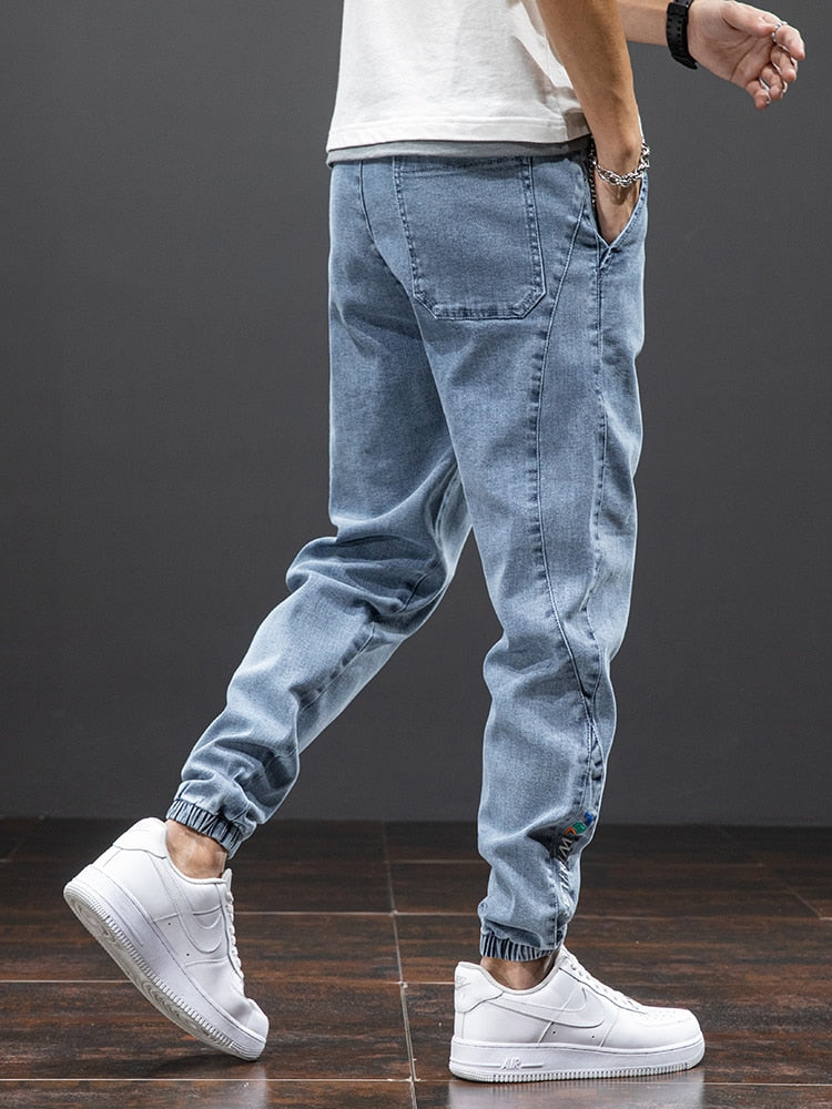 Jeans Men Denim Jogger Pants Men Baggy Harem Jean Trousers