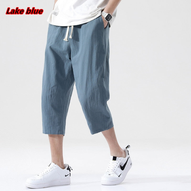 Pants Men Wild Loose Linen Pants Straight Trousers