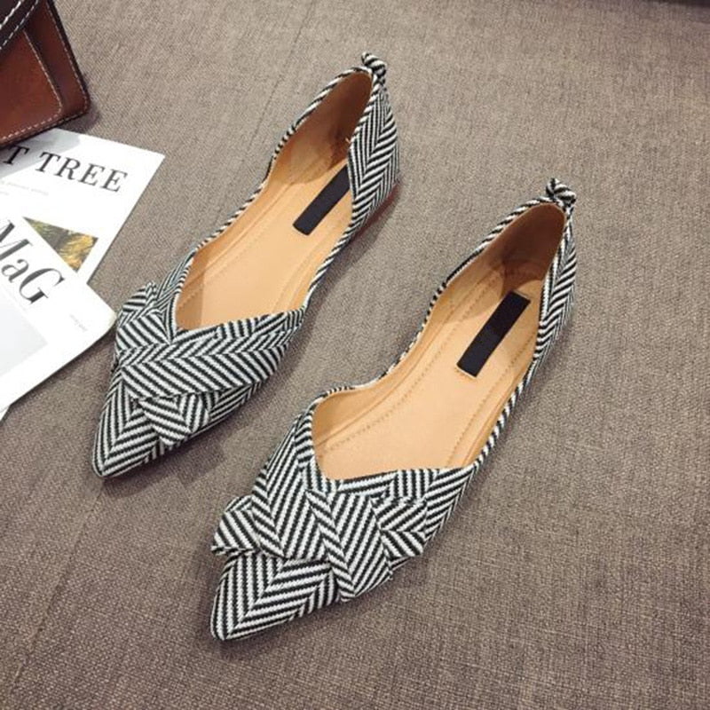 Flats Women Boat Shoes Pointed toe Casual Slip-on Shoes Elegant Footwear
