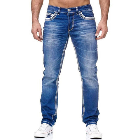 New Jeans Men's Straight Classic Jeans Loose Wide-Leg Trousers