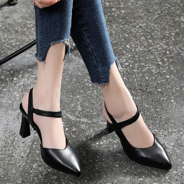 Soft Sandals Women Thick Heels High-heeled Women Shoes