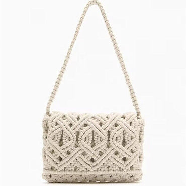 Crochet Women Shoulder Bag Hollow Knitting Handbags Bohemian Woven Tote
