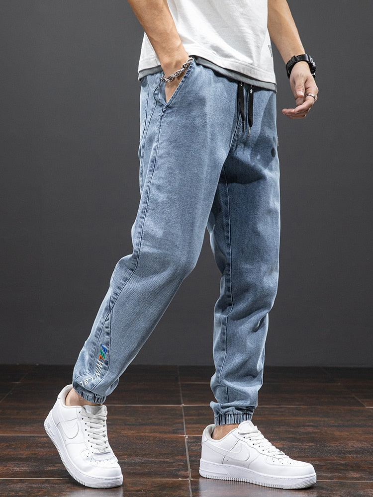 Jeans Men Denim Jogger Pants Men Baggy Harem Jean Trousers