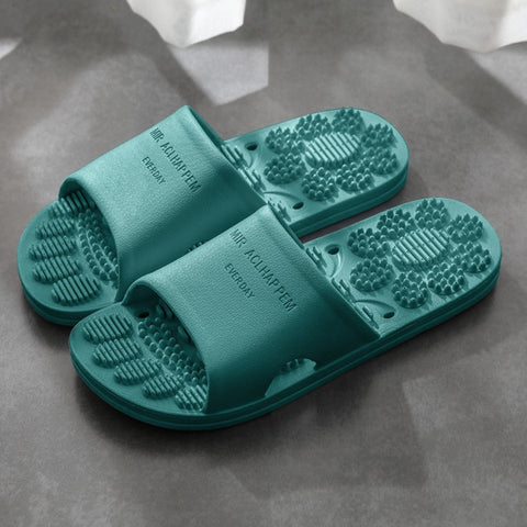 New Women Foot Massage Slippers Men Slipper Indoor Bathroom Non-slip Soft Slides Couples House Relief Feet Health Care Shoes
