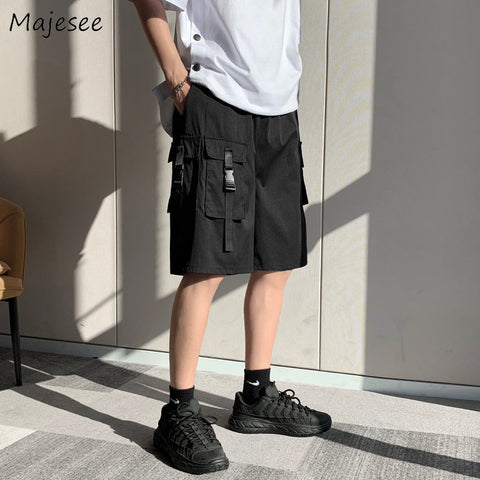 Shorts Men Breathable Streetwear College Big Pockets Personality Cool