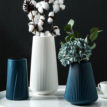 Morandi Plastic Living Room Decoration Flower Vases