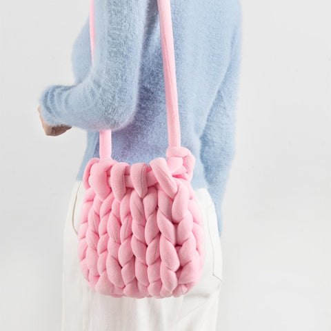 Crochet Crossbody Bags Knitted Women Shoulder Bags Woven Handmade Tote