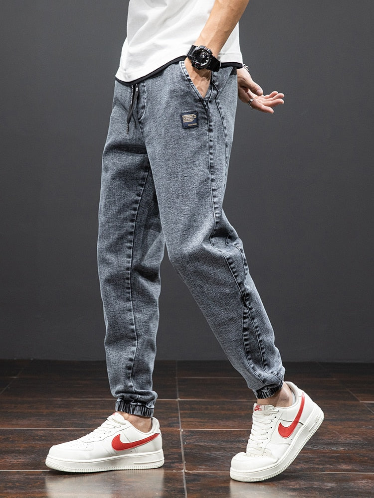 Jeans Men Denim Jogger Pants Men Baggy Harem Jean Trousers