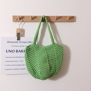 Knitted Bag Women Crochet Bag Casual Designer Handbag Woven Shoulder Bag