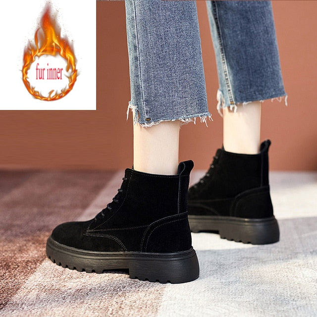 Boots Chunky Boots Women Shoes Boots Autumn Fashion Platform