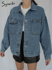 Denim Jacket for Women Jeans Coat Coats Blue Outwear