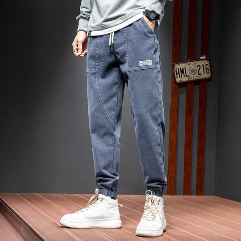 Jogger Men Pants Jeans Harem Denim Hip Hop Sweatpants Trousers